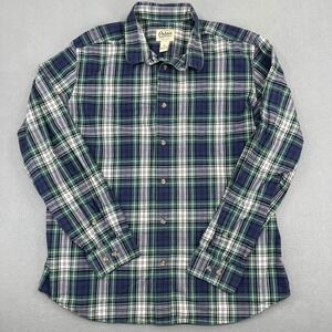 Orton Brothers Mens XL Blue Green Plaid Long Sleeve Cotton Button Down Shirt